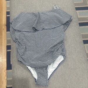 Kona Sol Blue Checkered Swimwear size 17